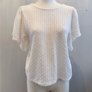 Elegant Cream Textured Women's Top- TeXTURE & THREAD Madewell